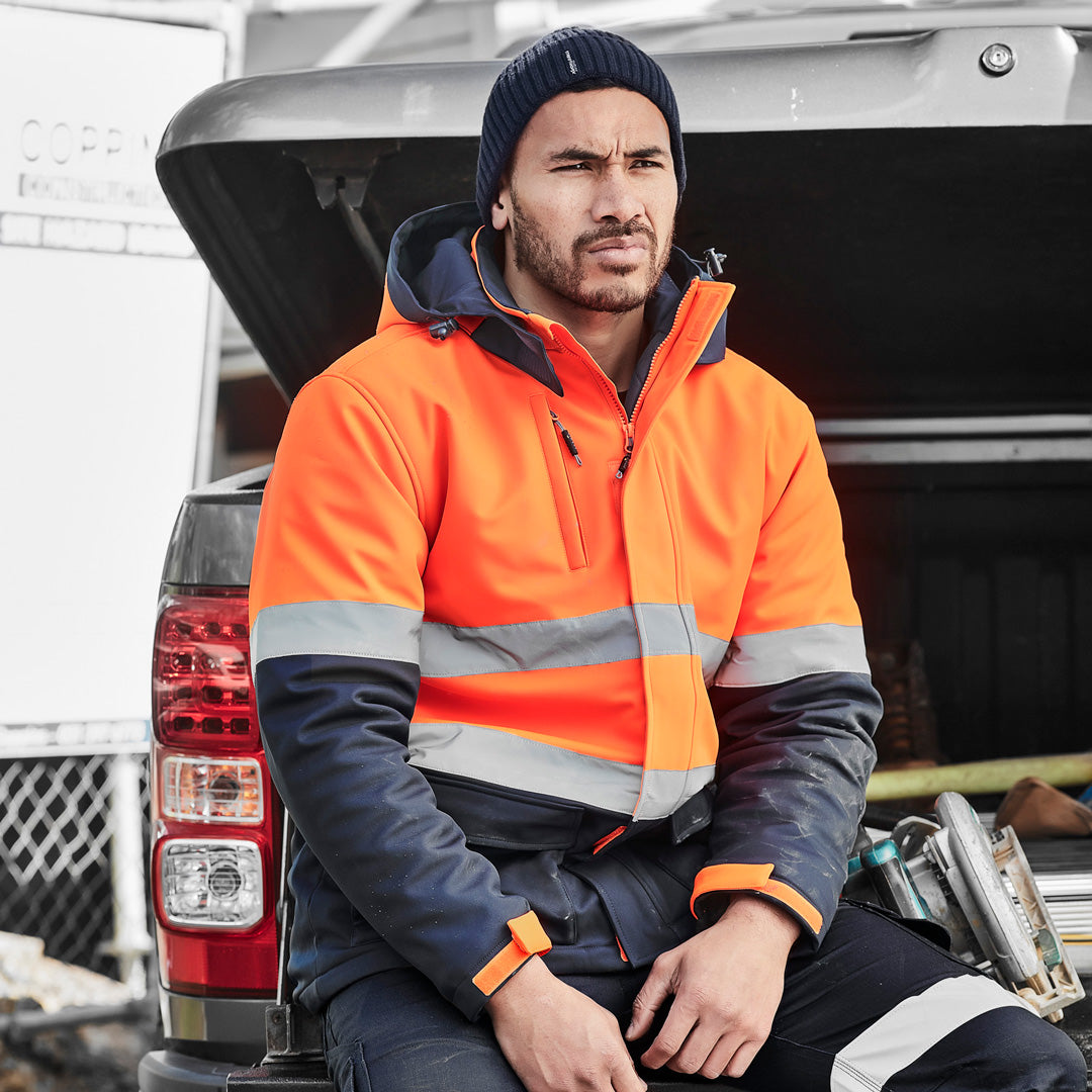 Syzmik The Hi Vis Antarctic Softshell Taped Jacket | Unisex Coats & Jackets