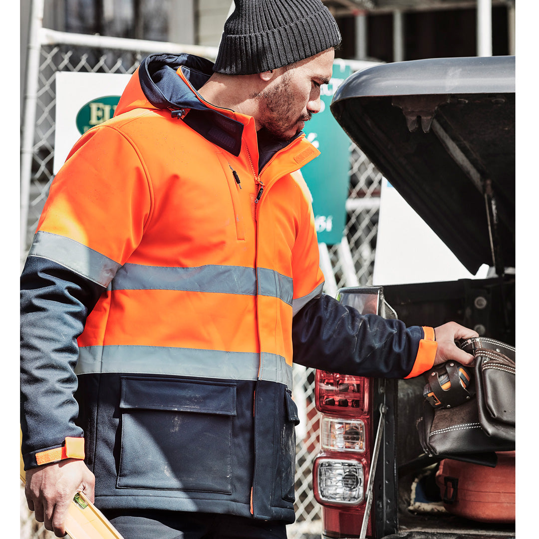 Syzmik The Hi Vis Antarctic Softshell Taped Jacket | Unisex Coats & Jackets