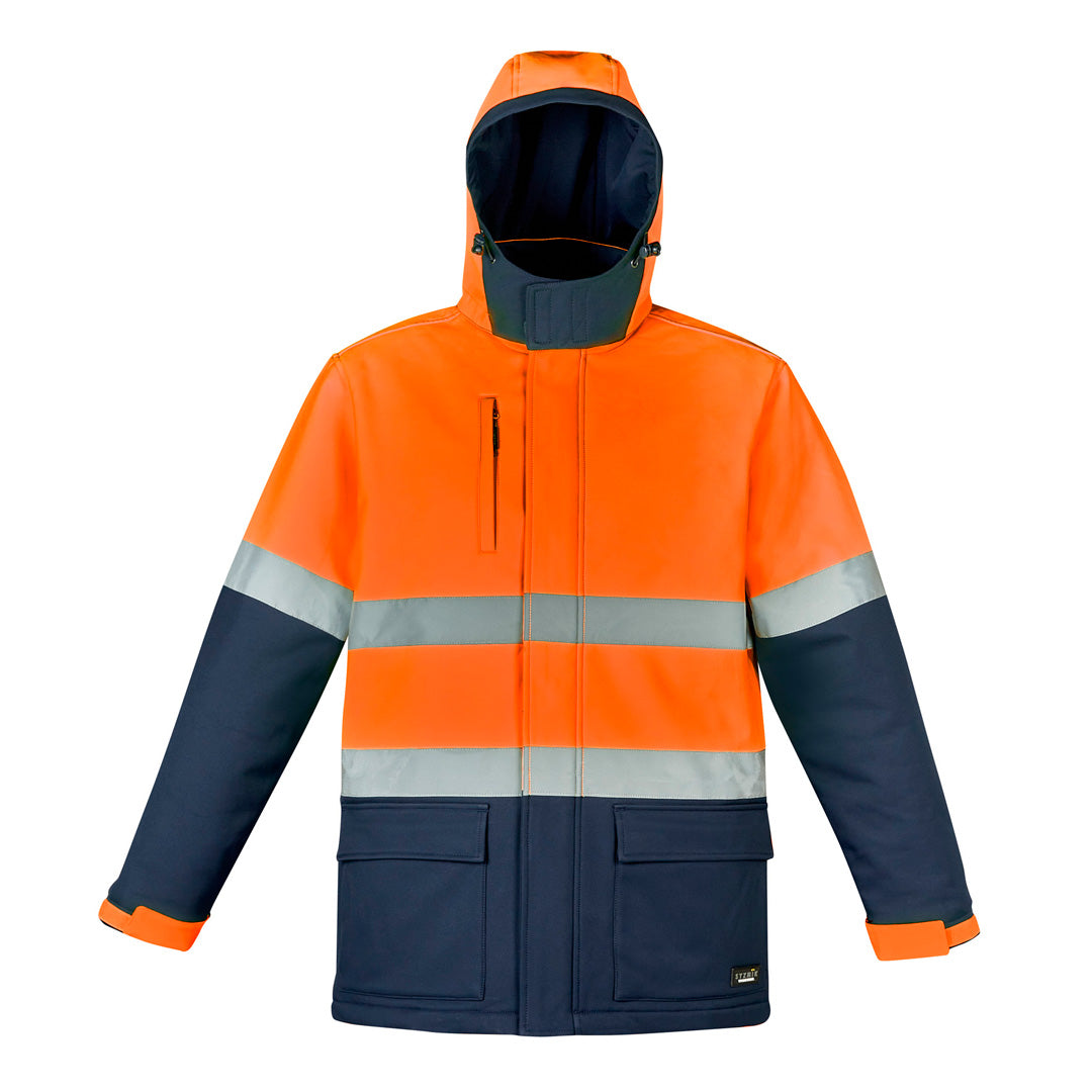 Syzmik The Hi Vis Antarctic Softshell Taped Jacket | Unisex Orange/Navy Coats & Jackets