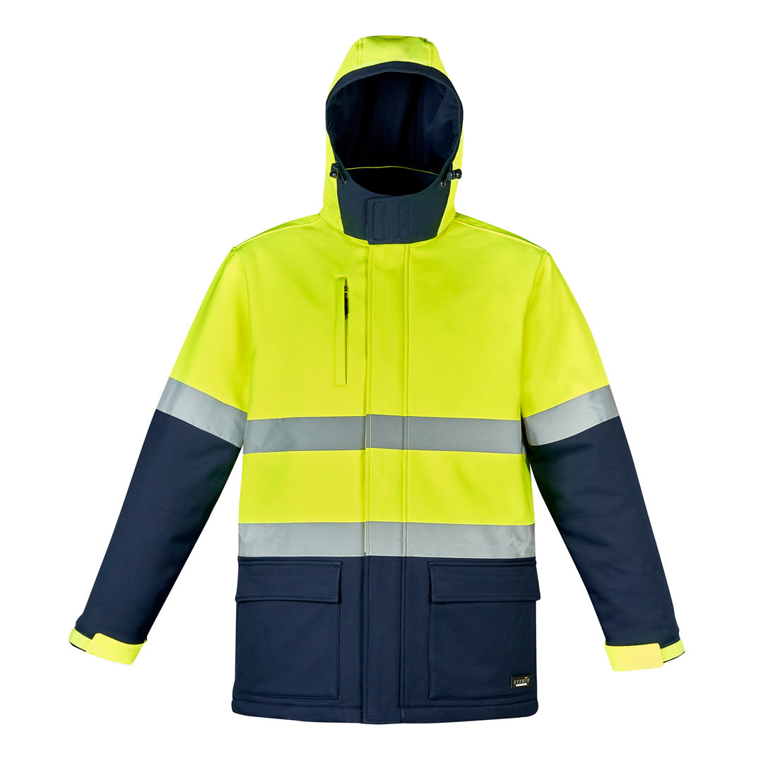 Syzmik The Hi Vis Antarctic Softshell Taped Jacket | Unisex Yellow/Navy Coats & Jackets