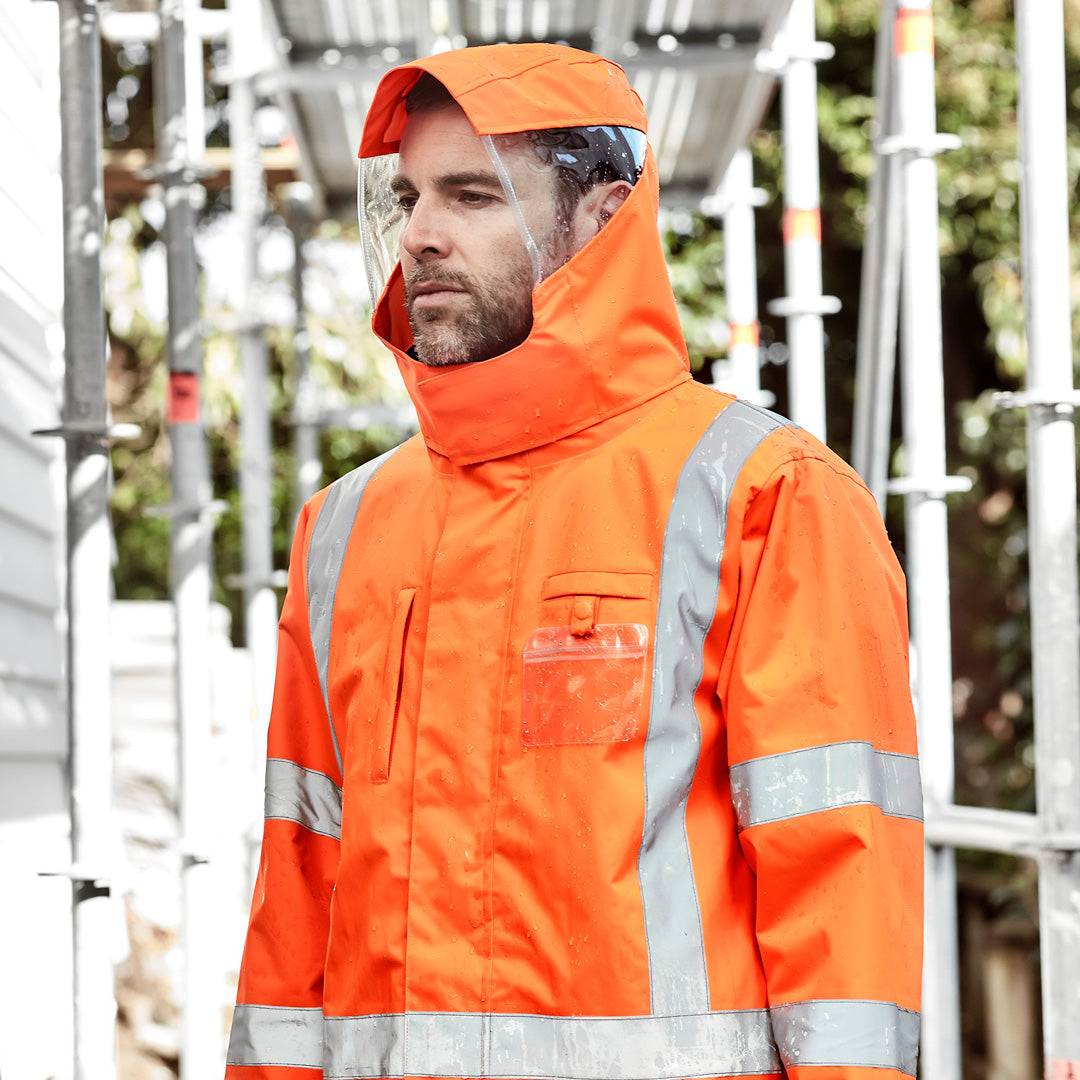 Syzmik The Hi Vis X Back Taped 4 in 1 Jacket | Unisex Work Safety Protective Gear