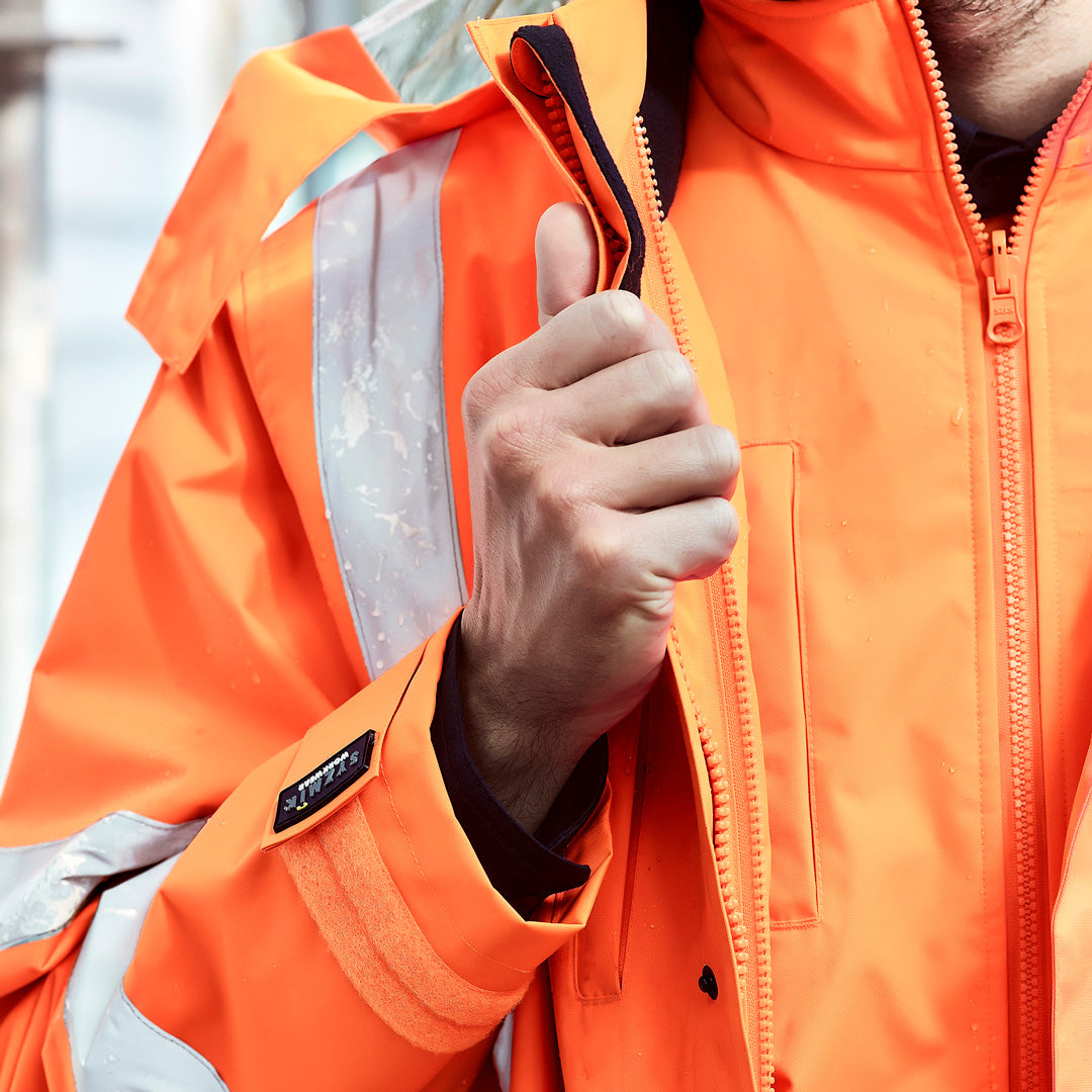 Syzmik The Hi Vis X Back Taped 4 in 1 Jacket | Unisex Work Safety Protective Gear