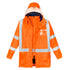 Syzmik The Hi Vis X Back Taped 4 in 1 Jacket | Unisex Orange/Navy Work Safety Protective Gear