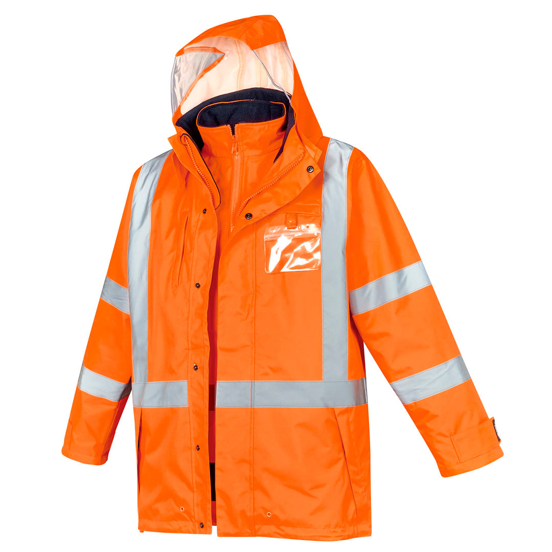 Syzmik The Hi Vis X Back Taped 4 in 1 Jacket | Unisex Work Safety Protective Gear