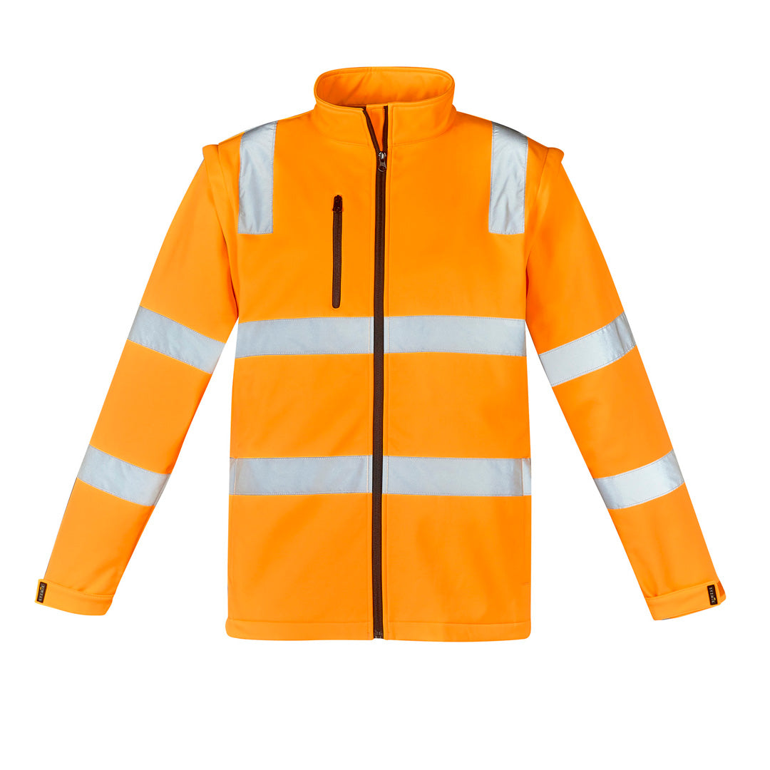 Syzmik The Hi Vis Vic Rail 2 in 1 Softshell Jacket | Unisex Orange Work Safety Protective Gear