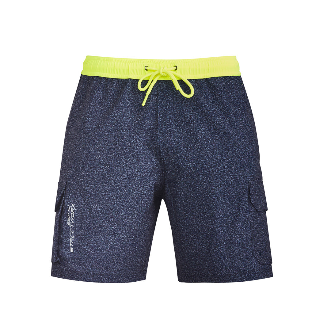 Streetworx The Stretch Work Board Short | Mens Navy Marle Shorts