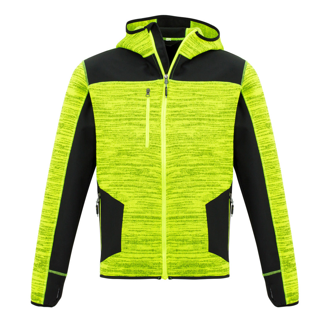 Streetworx The David Hoodie | Mens | Zip Through Fluoro Yellow Shirts & Tops