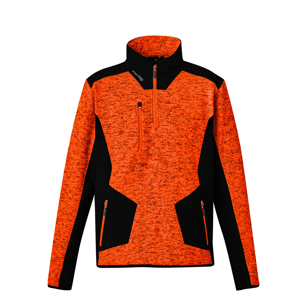 Streetworx The David Jumper | Mens | 1/4 Zip Fluoro Orange Outerwear