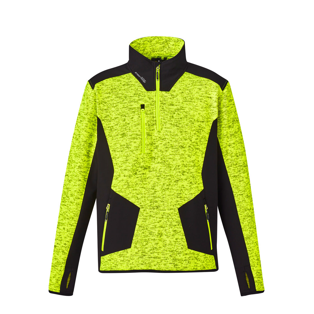 Streetworx The David Jumper | Mens | 1/4 Zip Fluoro Yellow Outerwear