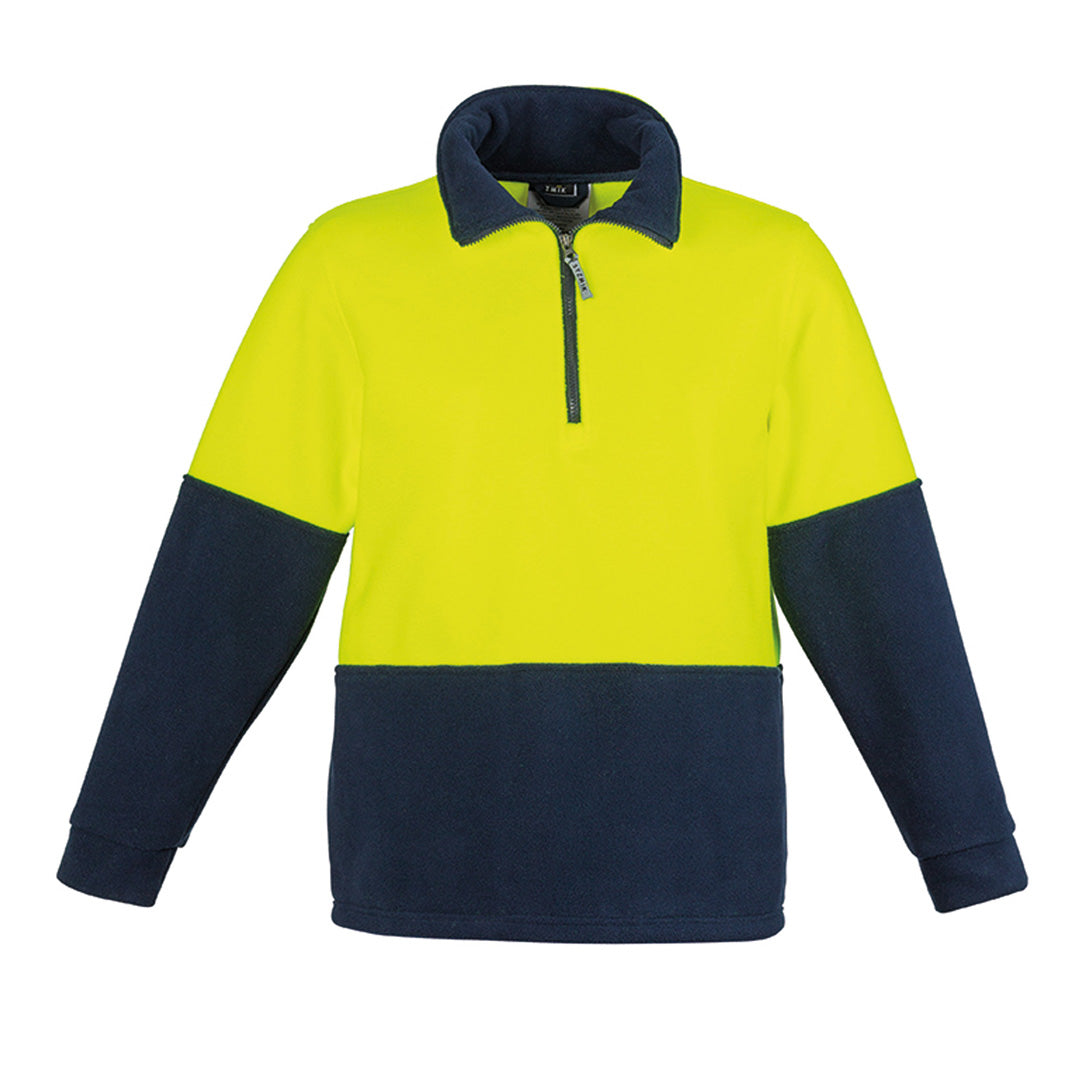 Syzmik The Hi Vis Half Zip Fleece Jumper | Unisex Yellow/Navy Shirts & Tops