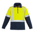 Syzmik The Hi Vis Shoulder Tape Polar Fleece Jumper | Mens Yellow/Navy Work Safety Protective Gear