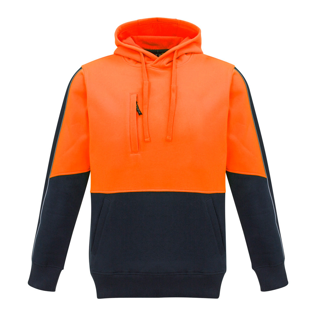 Syzmik The Grant Hoodie | Mens | Pullover Orange/Navy Outerwear