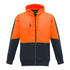 Syzmik The Grant Hoodie | Mens | Zip Through Orange/Navy Outerwear