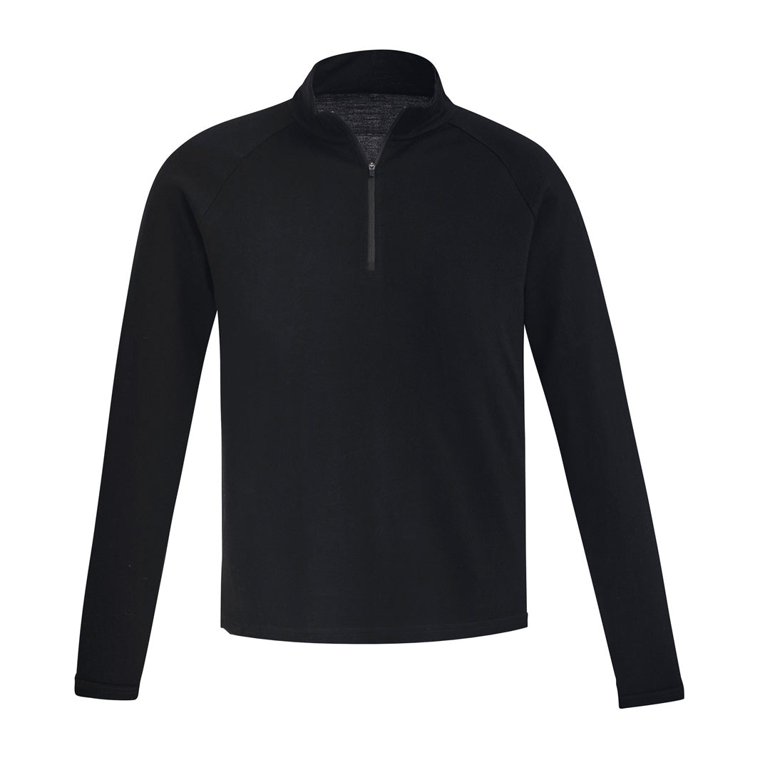 Syzmik The Merino Wool Mid-Layer Pullover | Mens Black Shirts & Tops