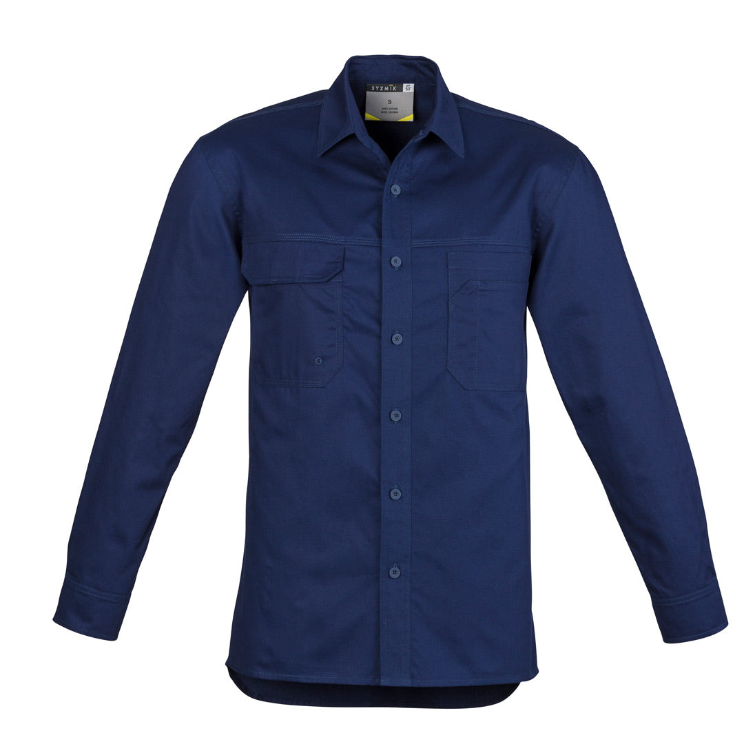 Syzmik The Scott Shirt | Mens | Short and Long Sleeve Blue Shirts & Tops