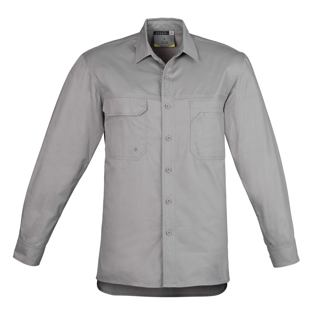 Syzmik The Scott Shirt | Mens | Short and Long Sleeve Grey Shirts & Tops