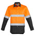 Syzmik The Steve Shirt | Mens | Long Sleeve Orange/Charcoal Work Safety Protective Gear