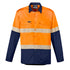 Syzmik The Rugged Segmented Shirt | Mens | Long Sleeve Orange/Navy Work Safety Protective Gear