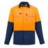 Syzmik The Hi Vis Outdoor Shirt | Unisex | Long Sleeve Orange/Navy Shirts & Tops