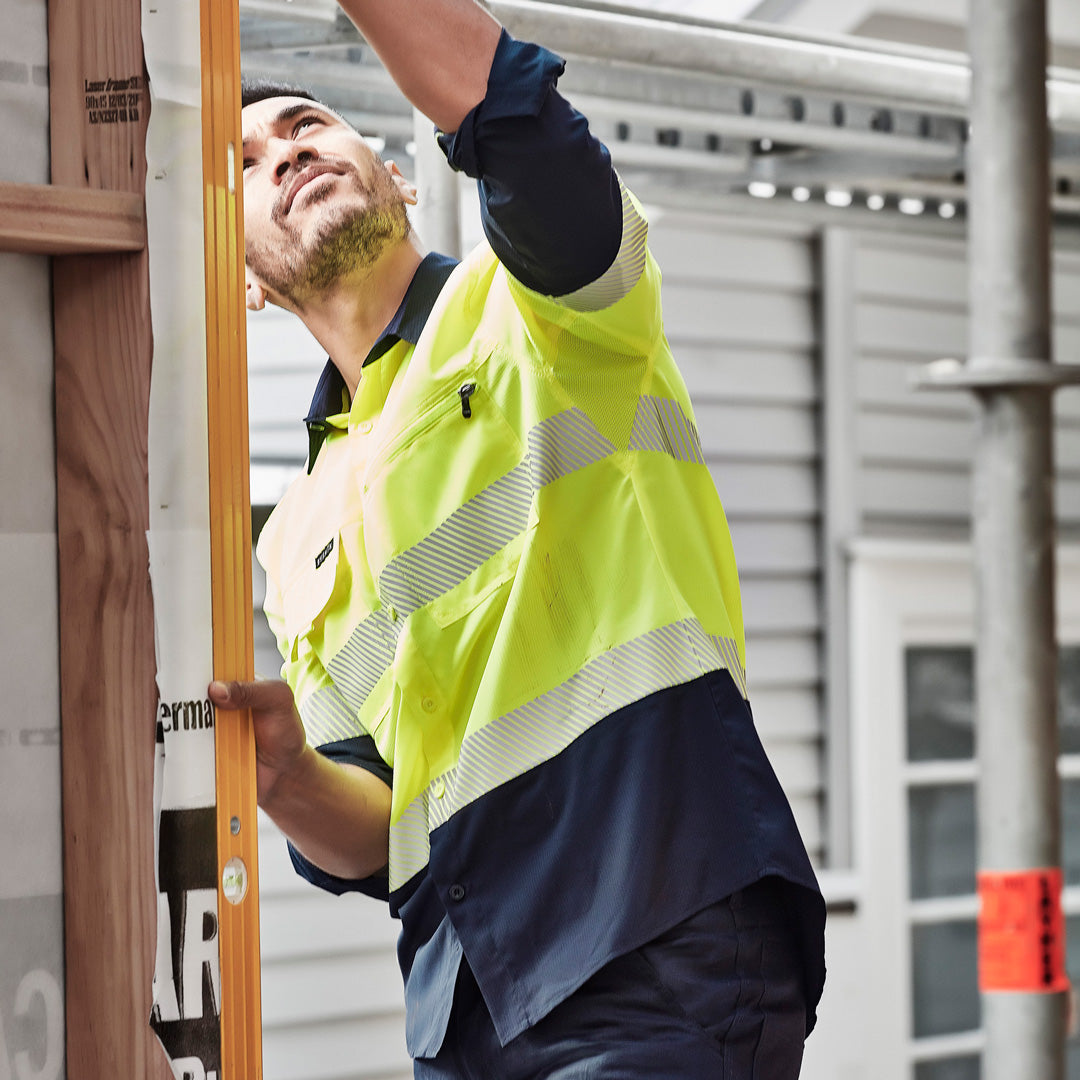 Syzmik The Segmented Hi Vis Outdoor Shirt | Unisex | Long Sleeve Work Safety Protective Gear
