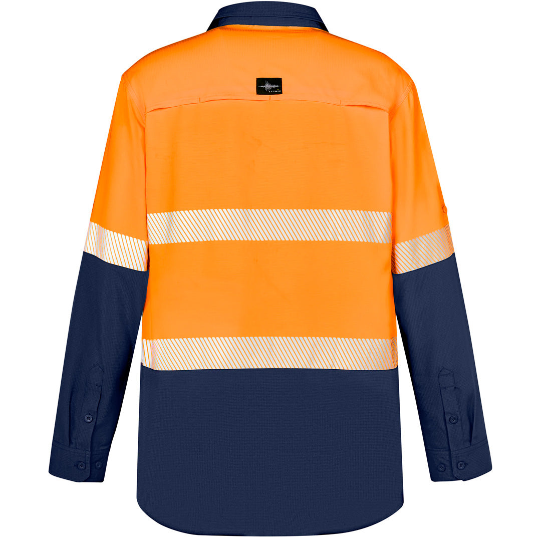Syzmik The Segmented Hi Vis Outdoor Shirt | Unisex | Long Sleeve Work Safety Protective Gear