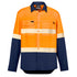Syzmik The Segmented Hi Vis Outdoor Shirt | Unisex | Long Sleeve Orange/Navy Work Safety Protective Gear