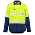 Syzmik The Segmented Hi Vis Outdoor Shirt | Unisex | Long Sleeve Yellow/Navy Work Safety Protective Gear