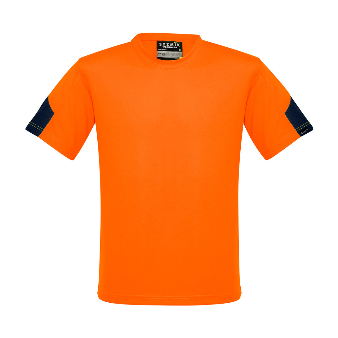 Syzmik The Hi Vis Squad Tee | Mens Orange/Navy Shirts & Tops
