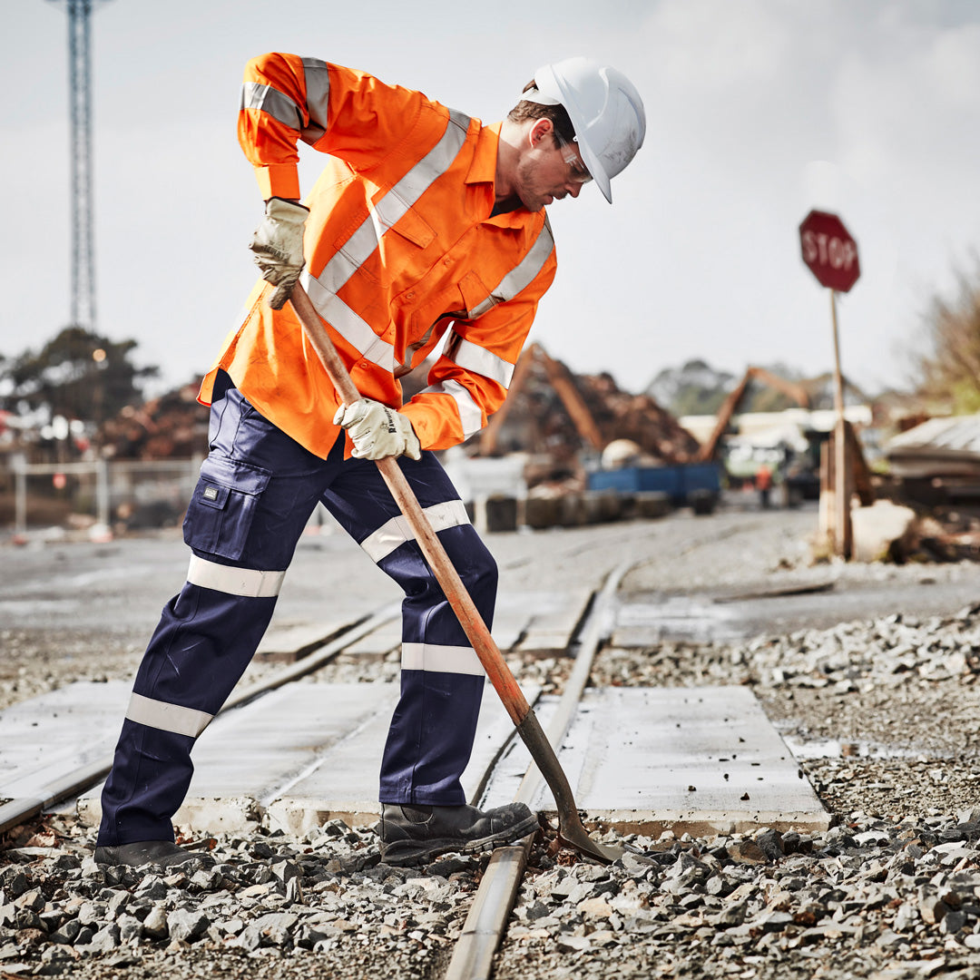 Syzmik The Hi Vis Hoop Tape Shirt | Adults | Long Sleeve Work Safety Protective Gear