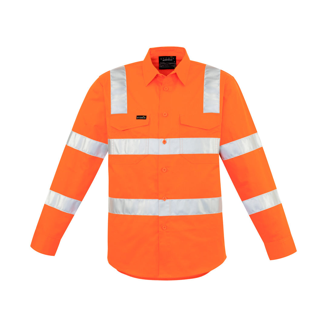 Syzmik The Roger Shirt | Mens | Long Sleeve Orange Work Safety Protective Gear