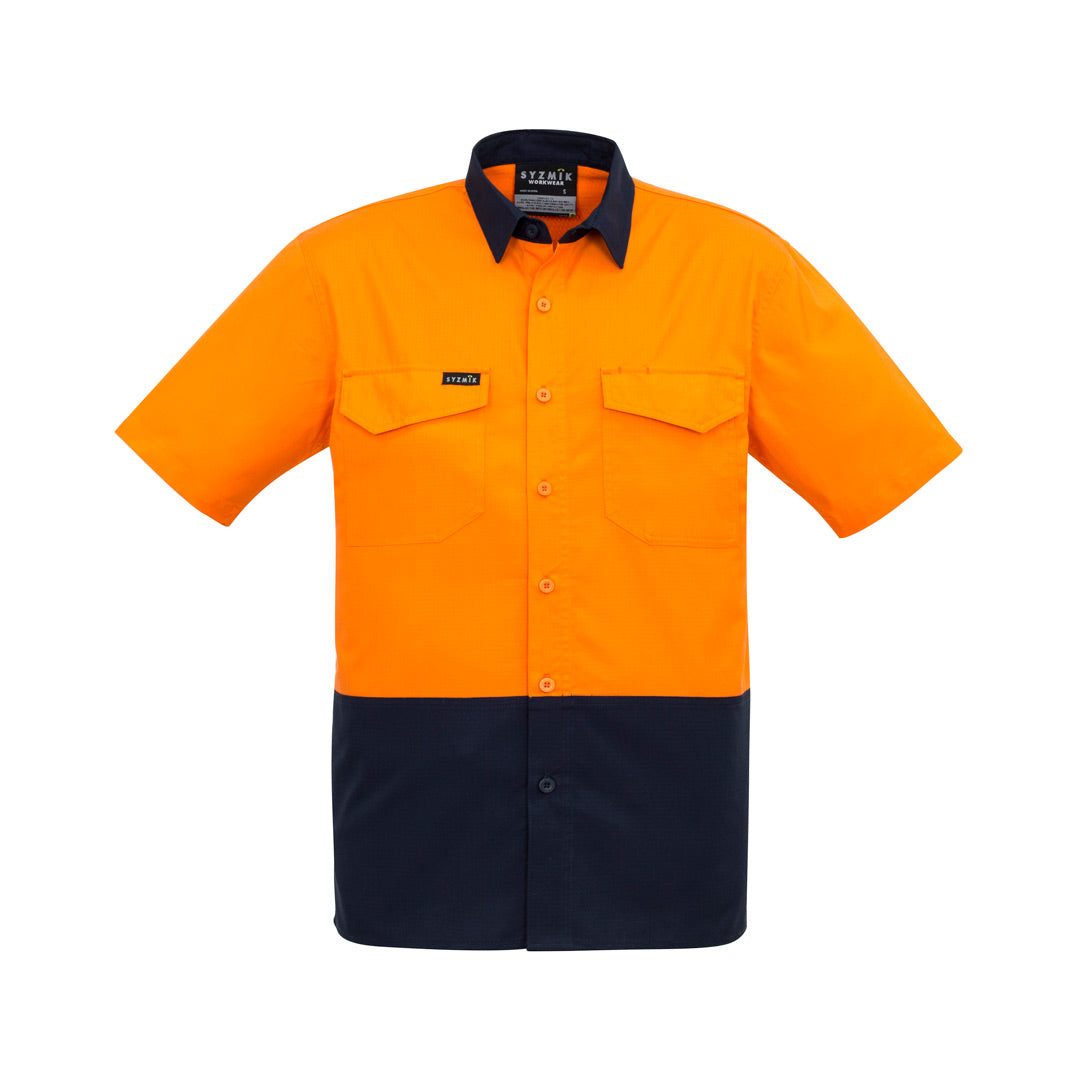 Syzmik The John Shirt | Adults | Short & Long Sleeve Orange/Navy Shirts & Tops