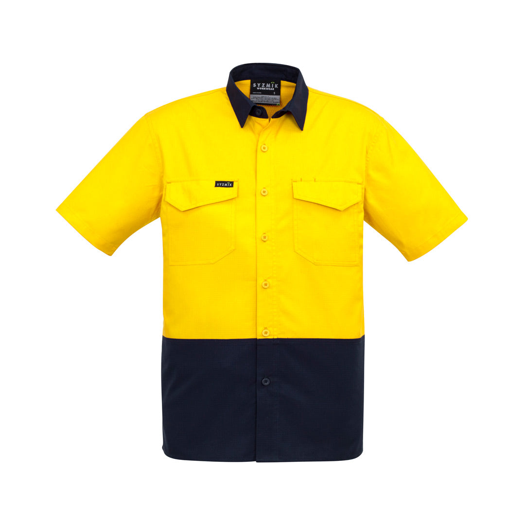 Syzmik The John Shirt | Adults | Short & Long Sleeve Yellow/Navy Shirts & Tops