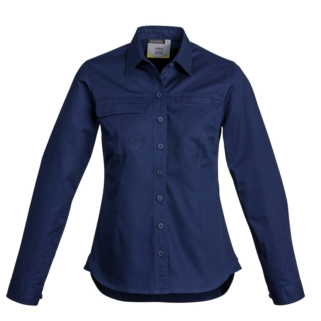Syzmik The Jen Shirt | Ladies | Short and Long Sleeve Blue Shirts & Tops