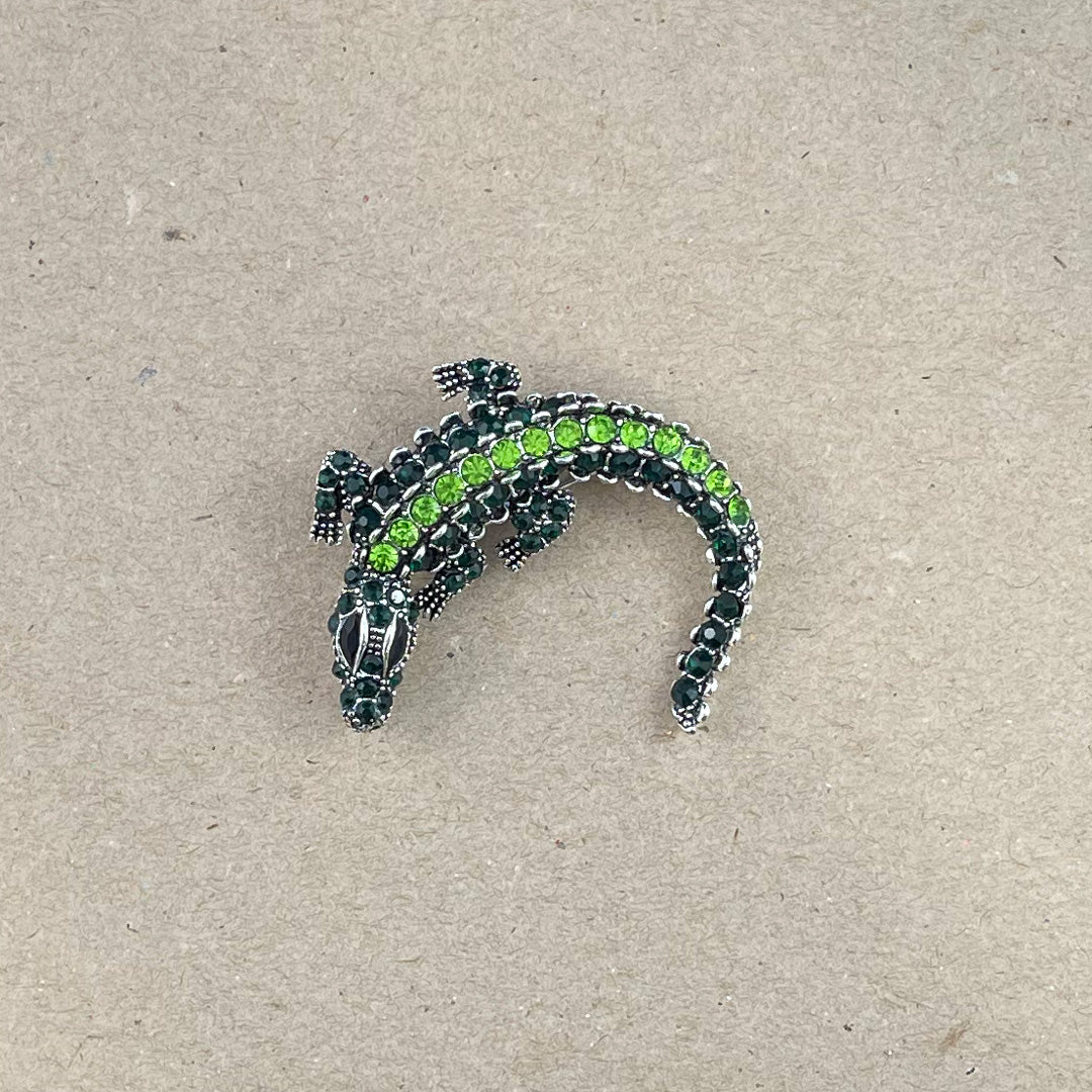 House of Uniforms Alligator Ally | Brooch Silver Brooches & Lapel Pins