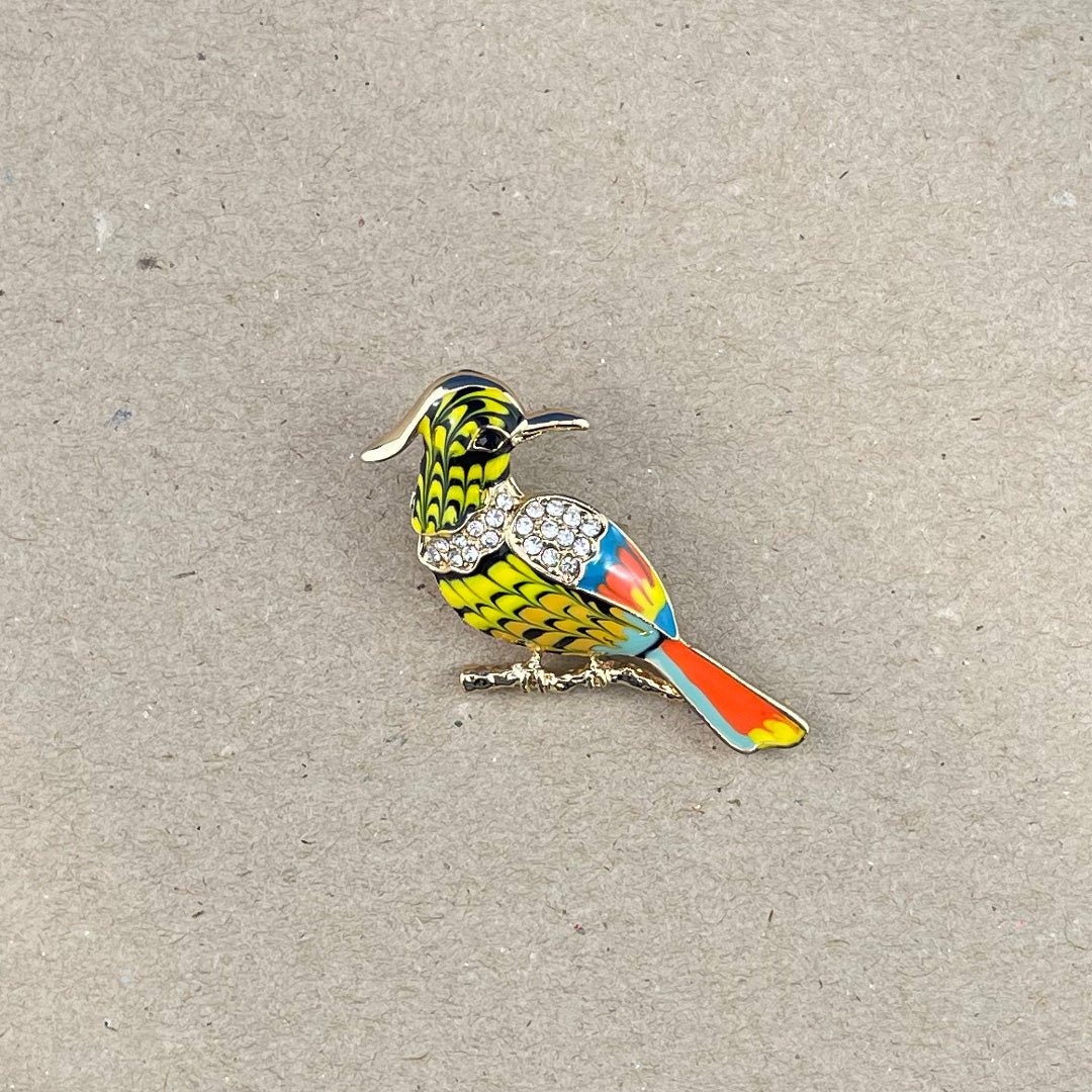 House of Uniforms Bird Billie | Brooch Yellow Brooches & Lapel Pins