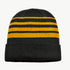 Grace Collection The Multi Stripe Beanie | Unisex Black/Gold Hats