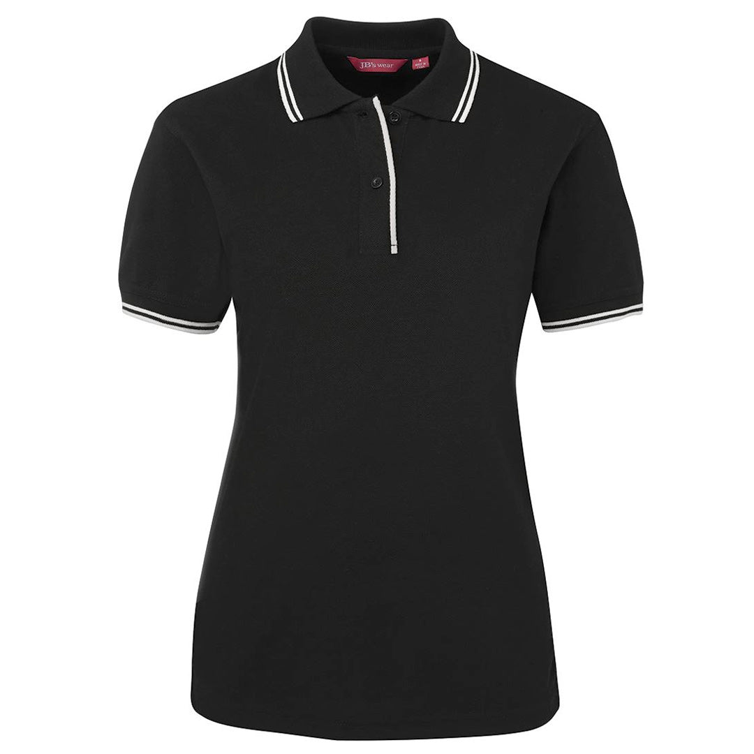 Jbs Wear The Contrast Polo | Ladies Black/White Shirts & Tops