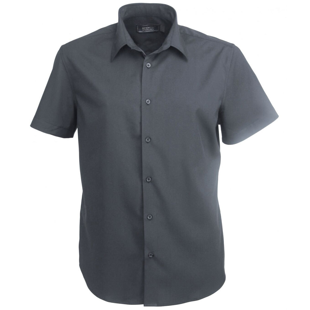 Stencil The Candidate Shirt | Mens | Short Sleeve Charcoal Shirts & Tops