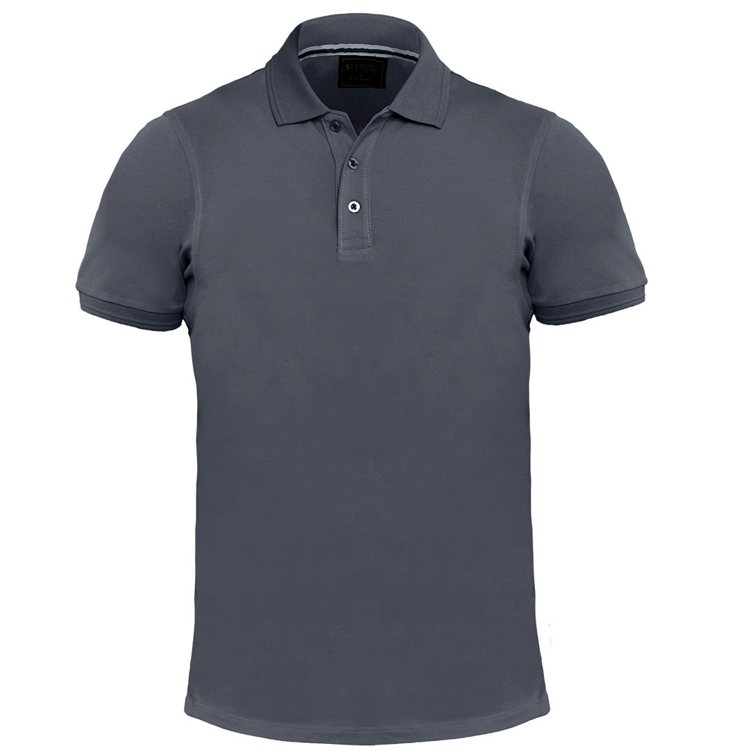 Stencil The Oceanic Polo | Mens | Short Sleeve Charcoal Shirts & Tops