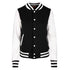 Ramo The Varsity Jacket | Ladies Black/White Coats & Jackets