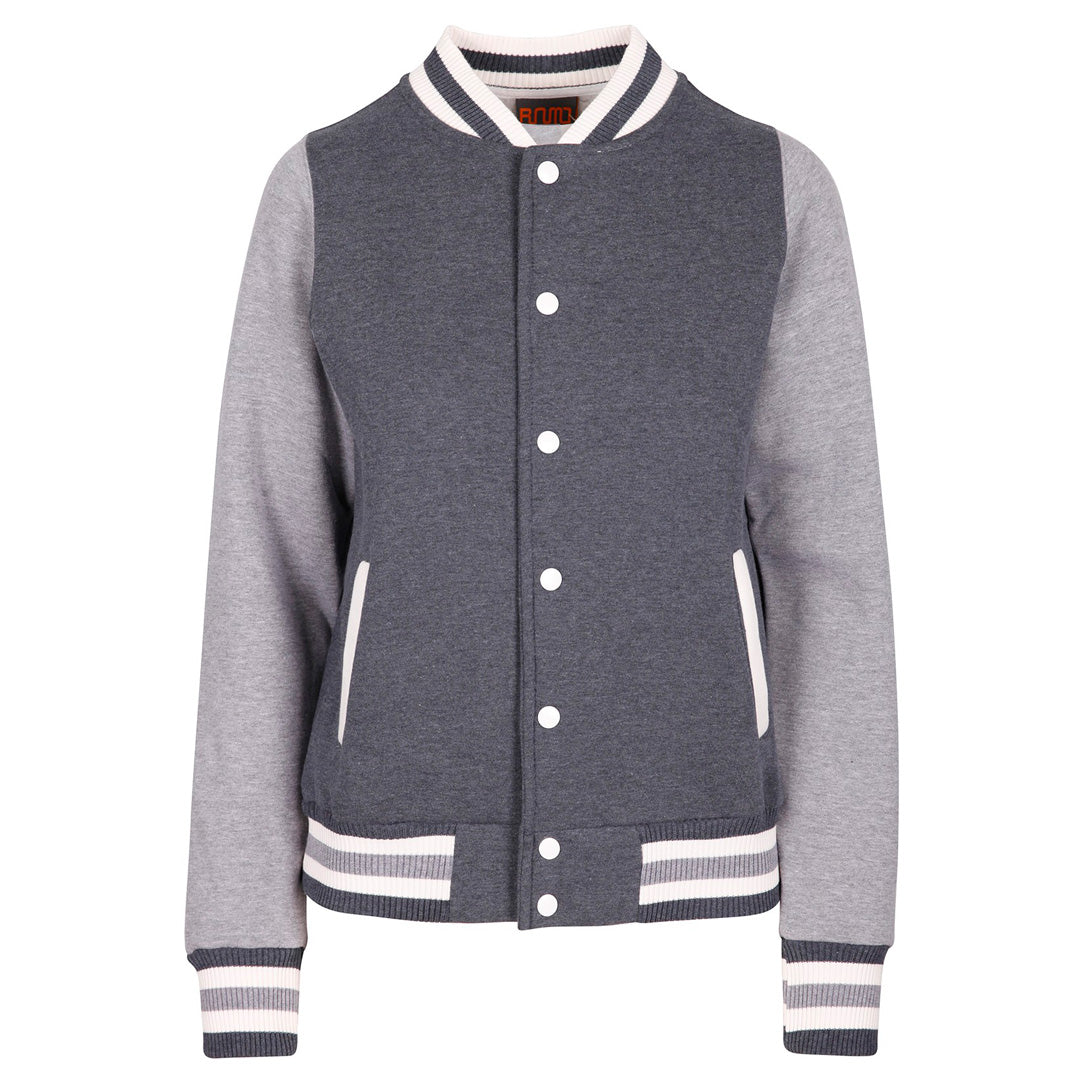 Ramo The Varsity Jacket | Ladies Dark Grey Marle Coats & Jackets