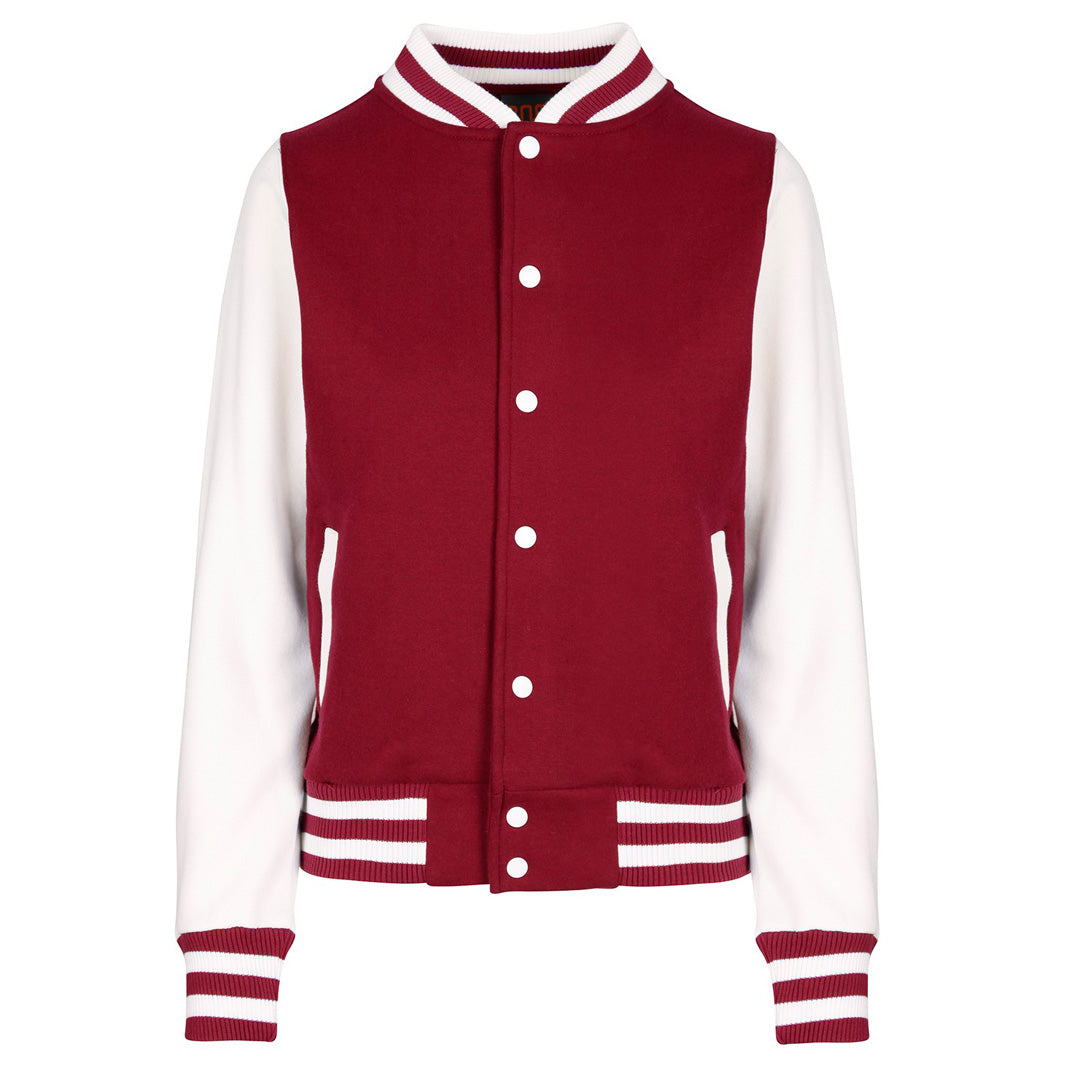 Ramo The Varsity Jacket | Ladies Maroon/White Coats & Jackets