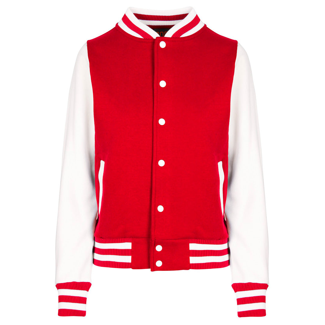 Ramo The Varsity Jacket | Ladies Red/White Coats & Jackets