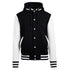 Ramo The Hooded Varsity Jacket | Mens Black/White Coats & Jackets