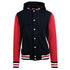 Ramo The Hooded Varsity Jacket | Mens Navy/Red Coats & Jackets