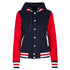 Ramo The Hooded Varsity Jacket | Ladies Navy/Red Coats & Jackets