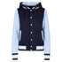 Ramo The Hooded Varsity Jacket | Ladies Navy/Sky Coats & Jackets