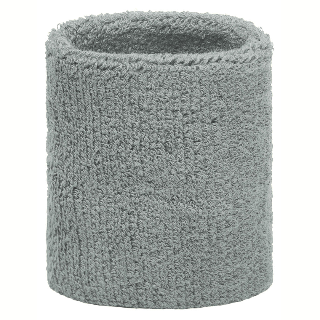 Myrtle Beach The Terry Wristband | Regular | Unisex | 2 Pack Light Grey Wristbands