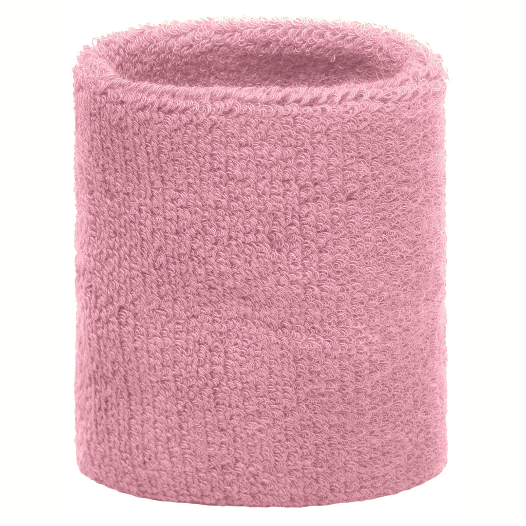 Myrtle Beach The Terry Wristband | Regular | Unisex | 2 Pack Light Pink Wristbands