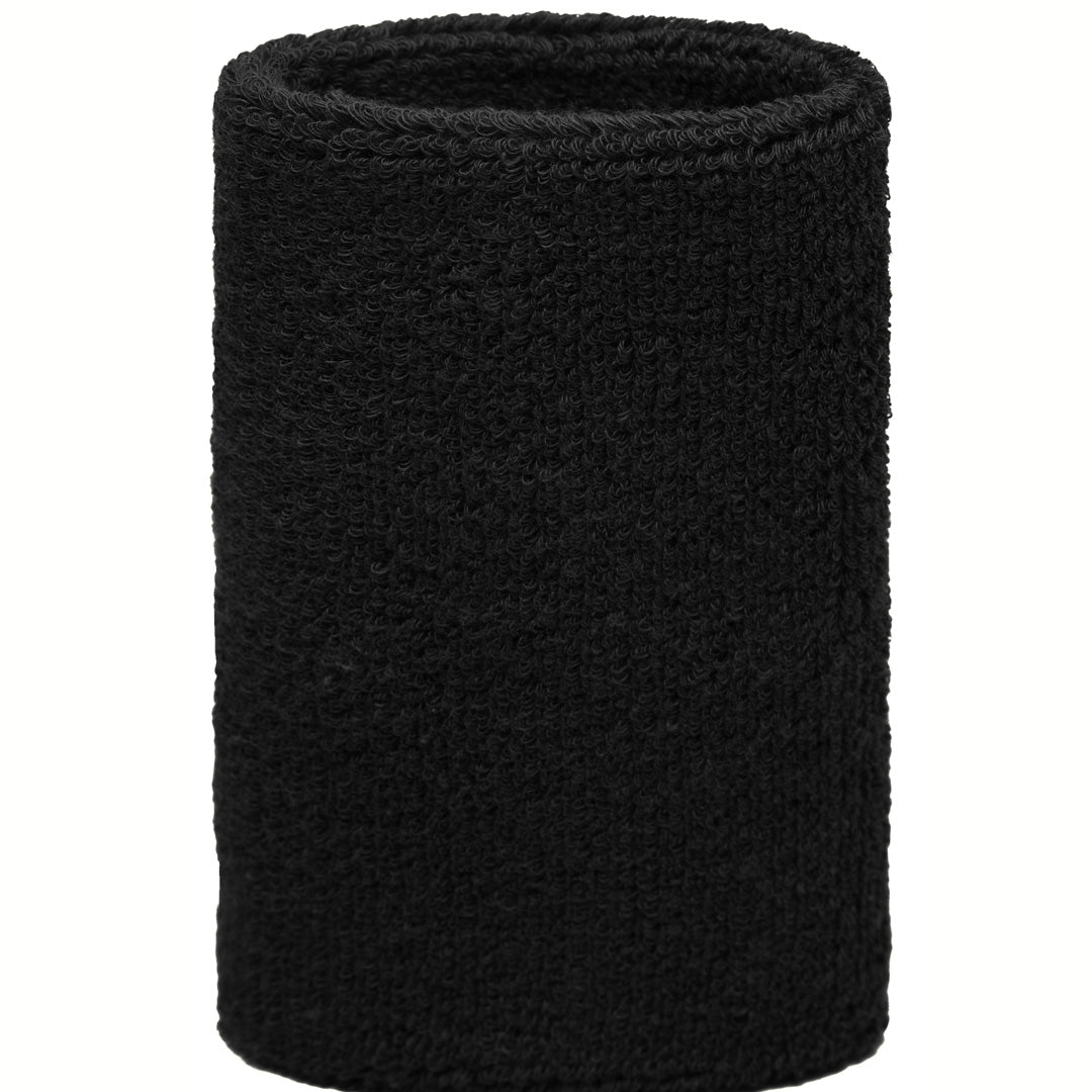 Myrtle Beach The Terry Wristband | Wide | Unisex | 2 Pack Black Wristbands
